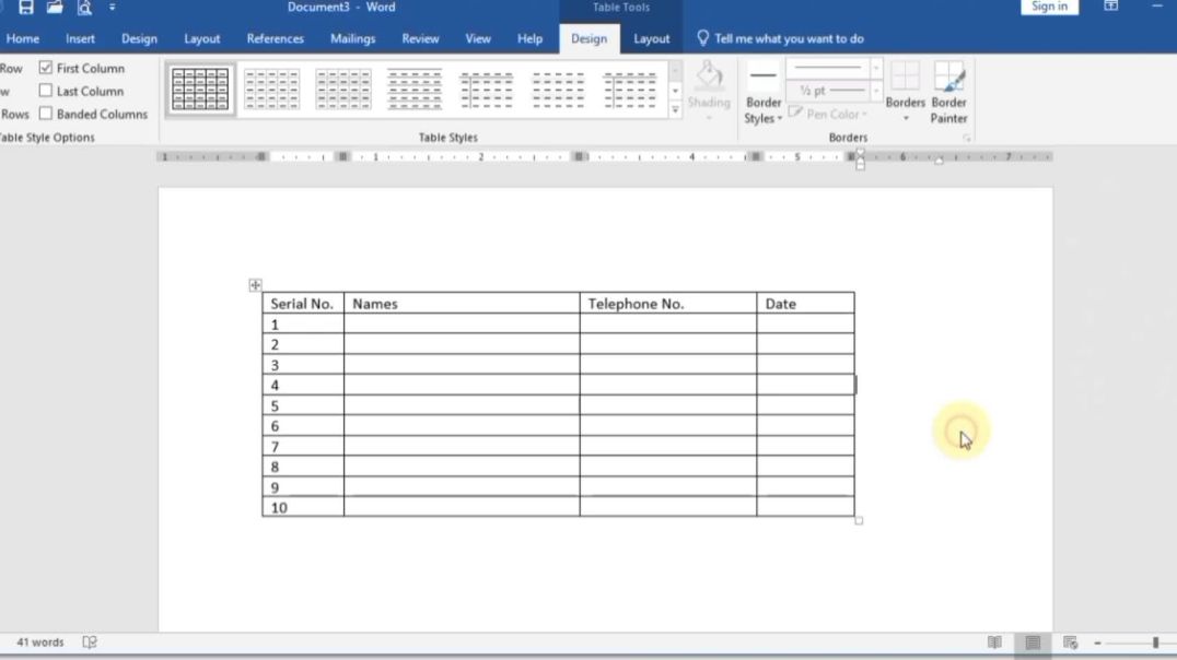 How to Create and Format Tables in Microsoft Word (2025 Complete Tutorial for Beginners)